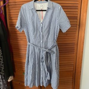 Elle Blue and White Striped Dress/Sundress